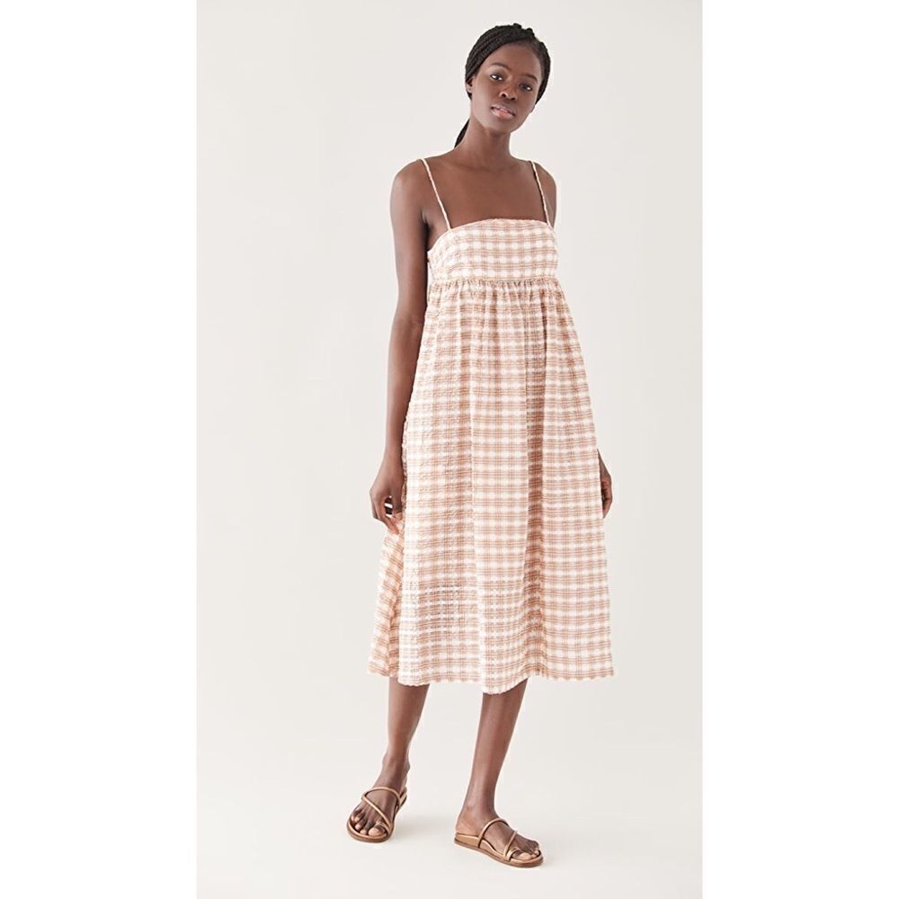 Autumn Adeigbo Hattie Midi Dress - Plaid Size US2 - Picture 3 of 12